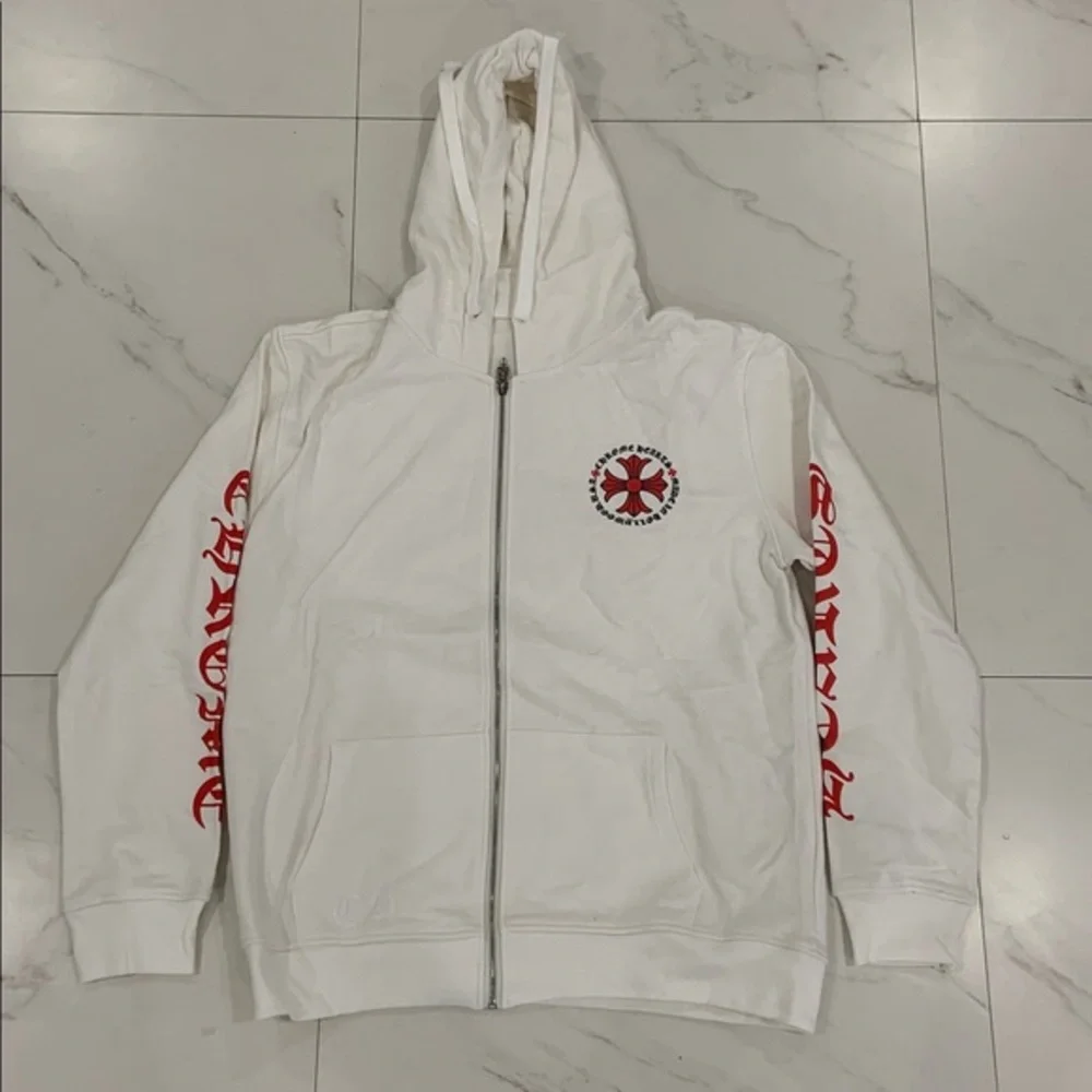 Chrome Hearts White & Red Big Logo Pullover Hoodie Men’s Size Large